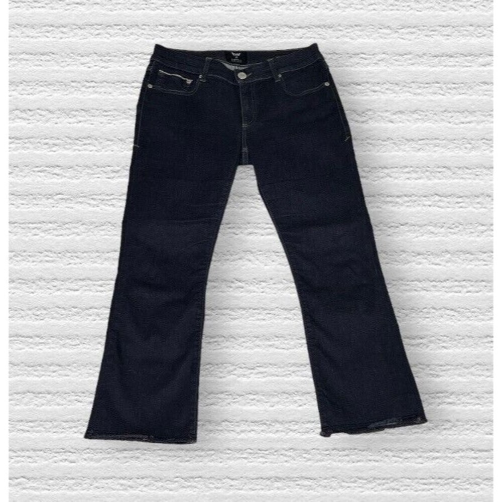 Care Label Cigar Bell Crop Black Jeans Barney's New York‎ Size 27 Raw Hem